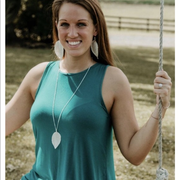 Natural Leaf Necklace or Earrings Multiple Colors - Picture 2 of 8